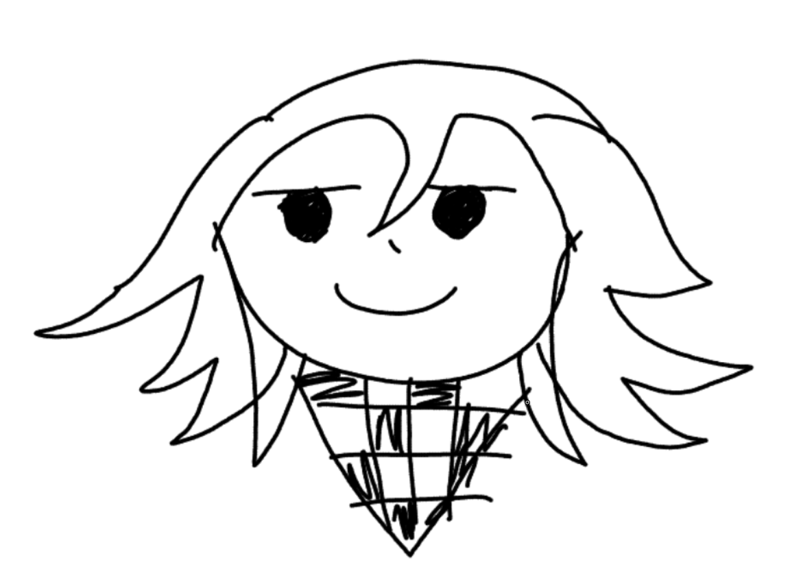 A doodle of Kokichi Ouma from Danganronpa.