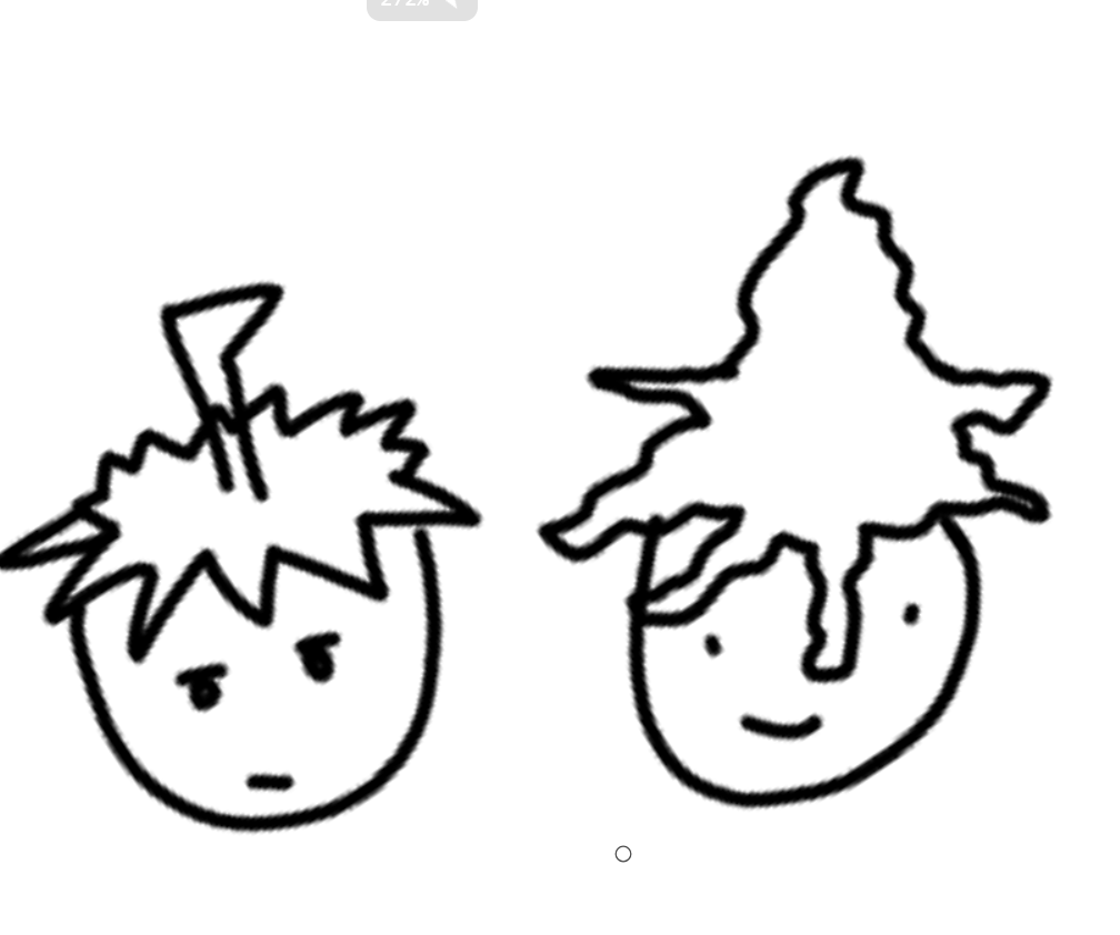 A doodle of Hajime Hinata and Nagito Komaeda from Danganronpa.