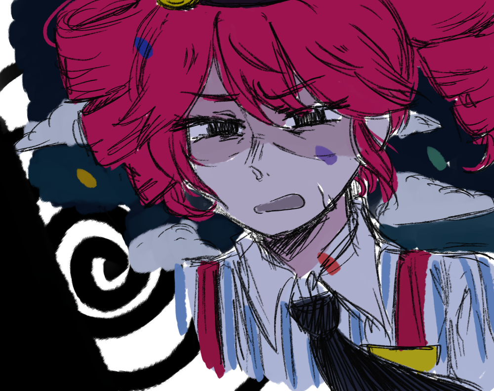 A rendered digital sketch of the vocal synthesizer character Kasane Teto, referenced from the popular music video for the song 'Mesmerizer' by composer 32ki.