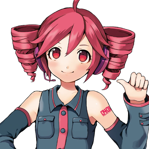 An image of Kasane Teto's UTAU illustration, done by Sen.